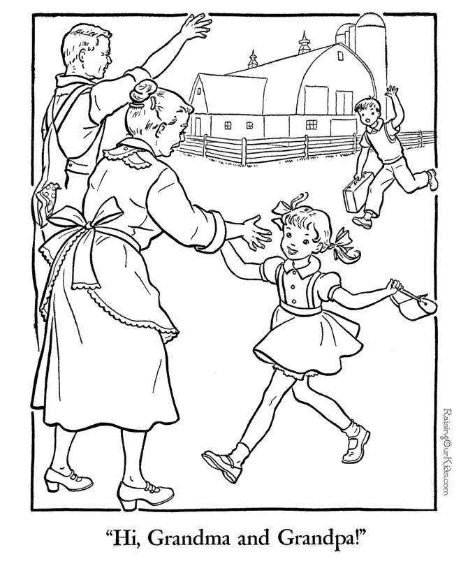 Plansa de colorat cu Bunici 16 8